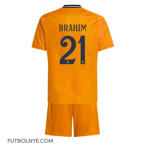 Camiseta Real Madrid Brahim Diaz #21 Visitante Equipación para niños 2024-25 manga corta (+ pantalones cortos)